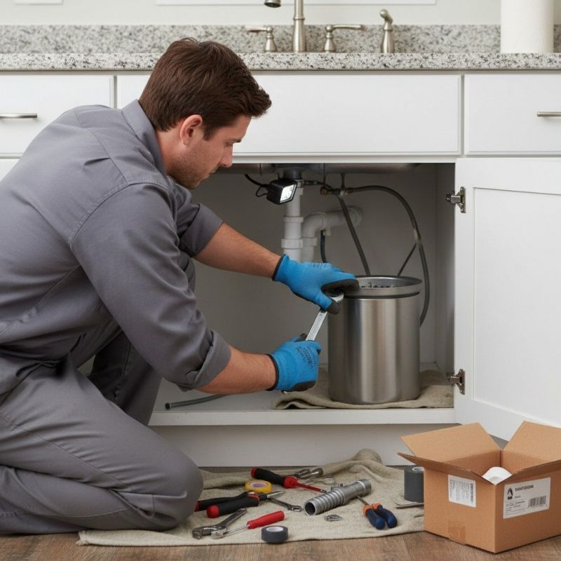 Garbage Disposal Installation detail